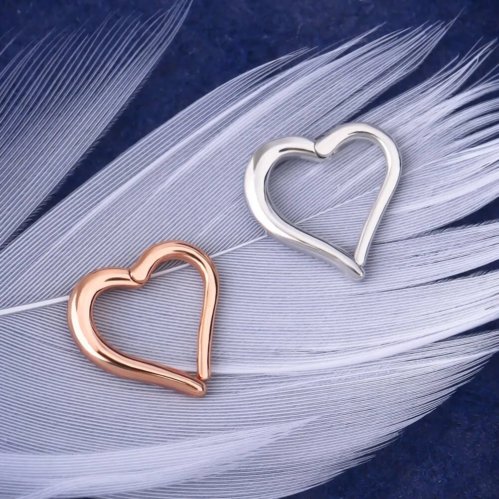 16G Cartilage Heart Clicker Daith Rook Helix Hoop