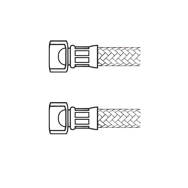 3/8" F x 3/8" F BSP 80cm (31.5") Stainless Steel Flex Line Hose - FC