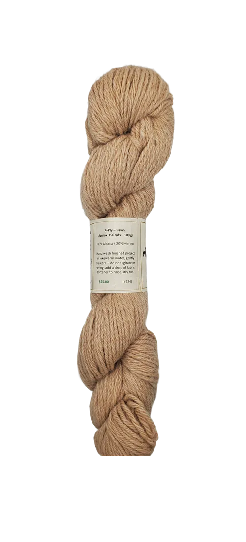 4 Ply Beige Alpaca-Yarn 80%, Merino 20% SKU 224