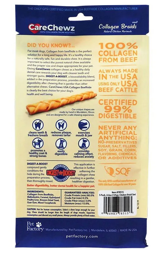 5 Pack CareChewz Collagen Braids
