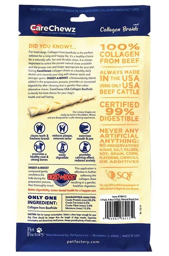 5 Pack CareChewz Collagen Braids
