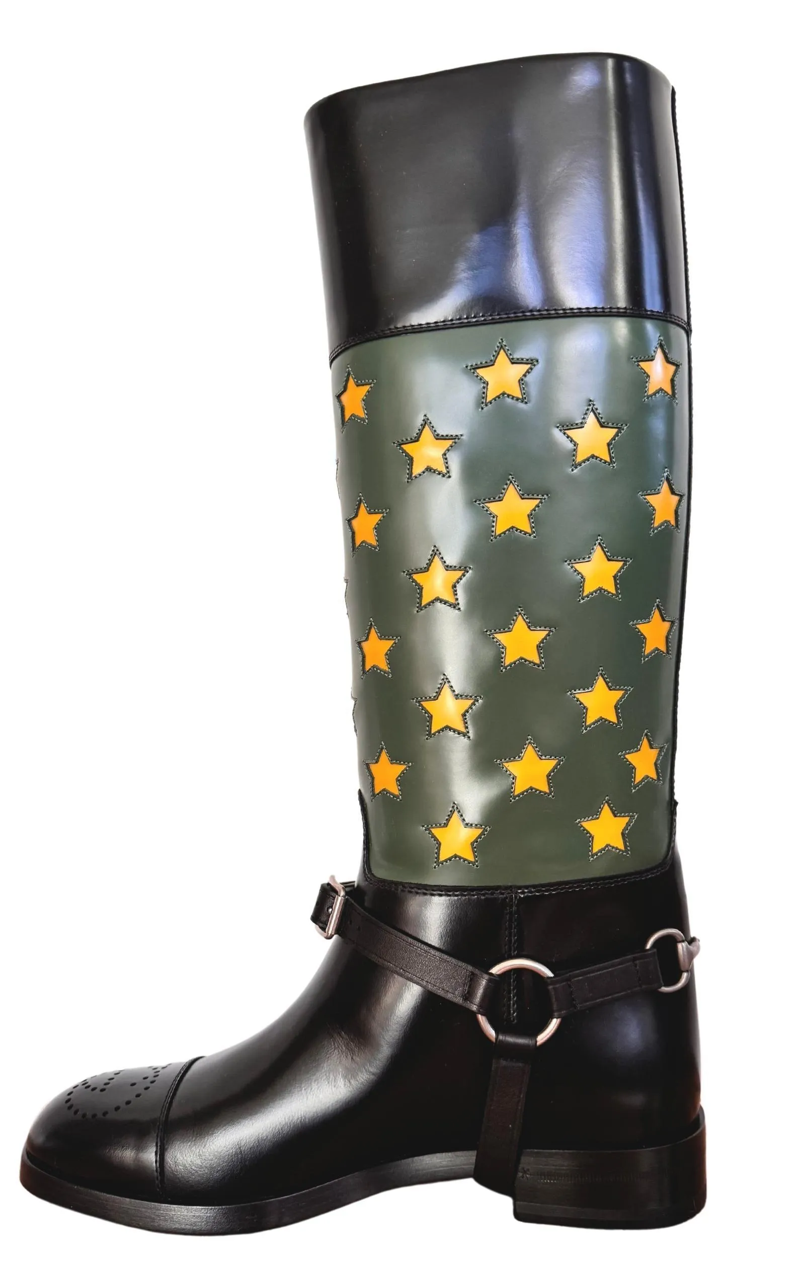 Abstract Art Pop Leather Riding Boot