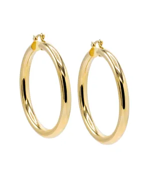 Adina's Chunky Hollow Hoop Earring Gold 50 MM | Gold