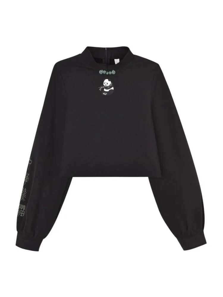 Bamboo Panda Crop Top & Skirt