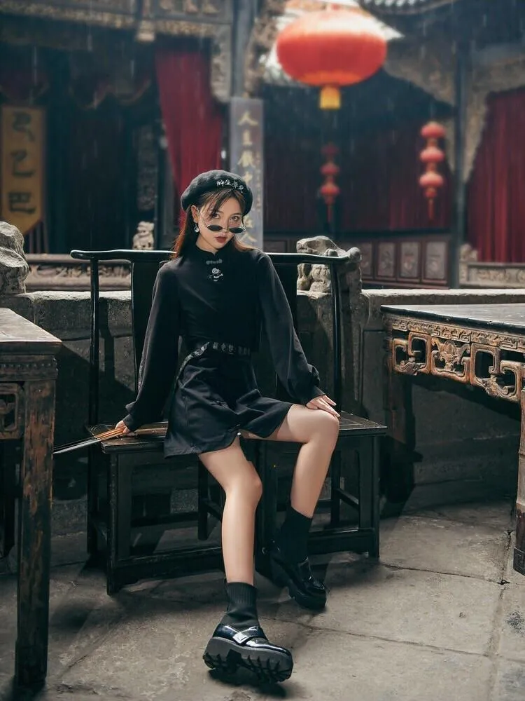 Bamboo Panda Crop Top & Skirt
