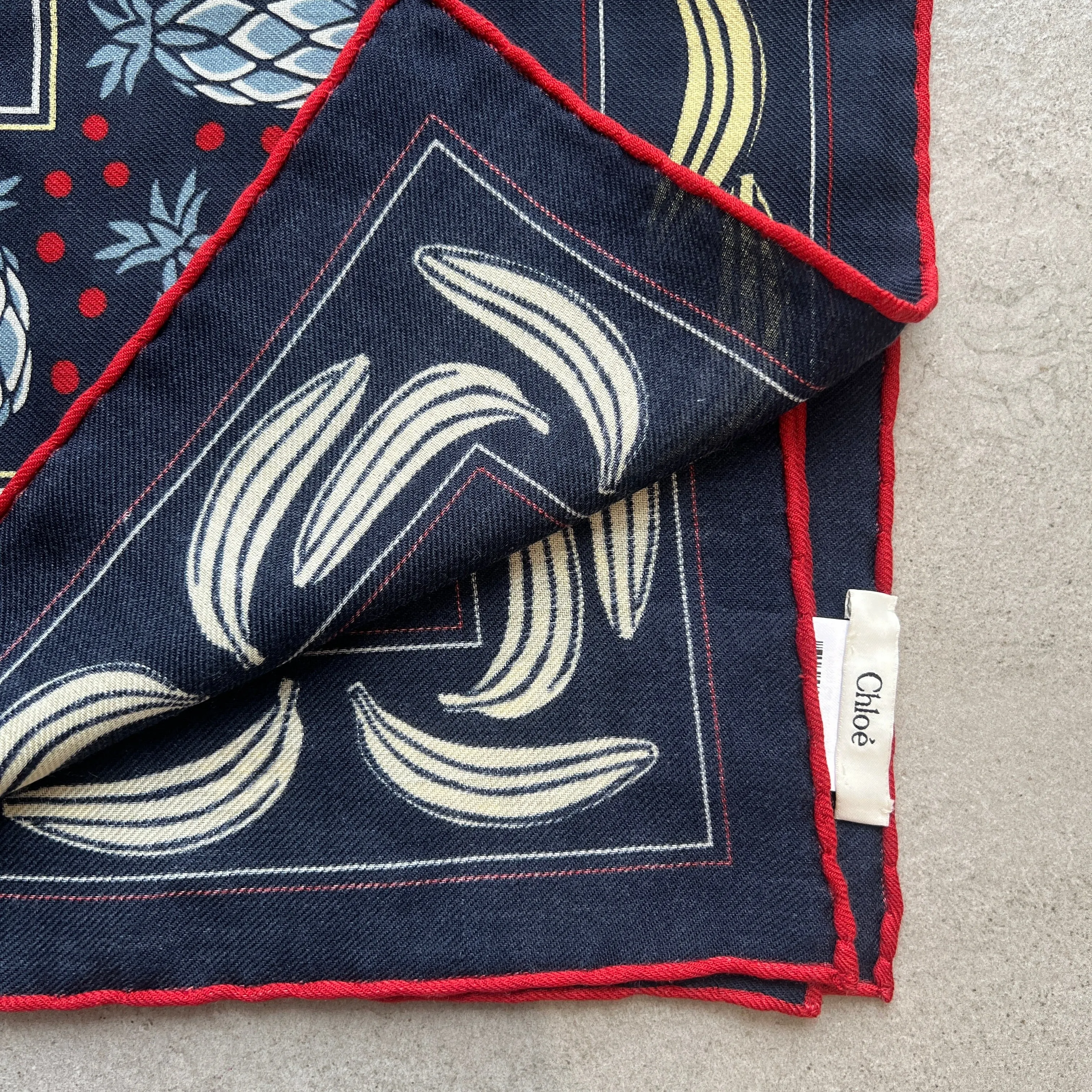 Bananas Scarf, Blue/Yellow