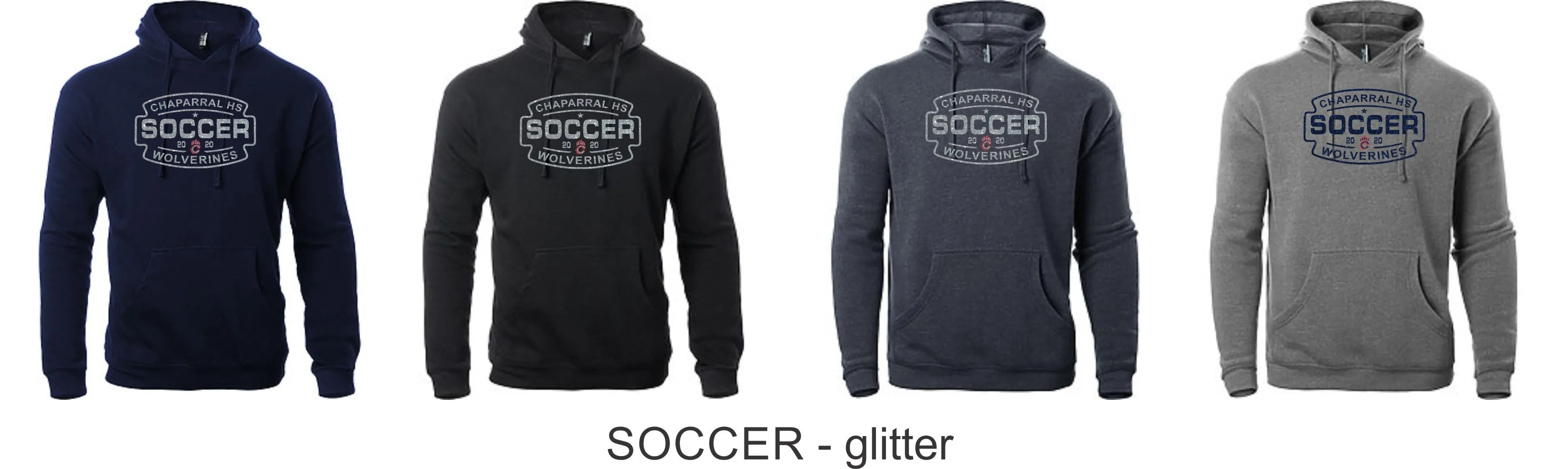 Chap Soccer Unisex Hoodie - 5 Designs- Matte or Glitter