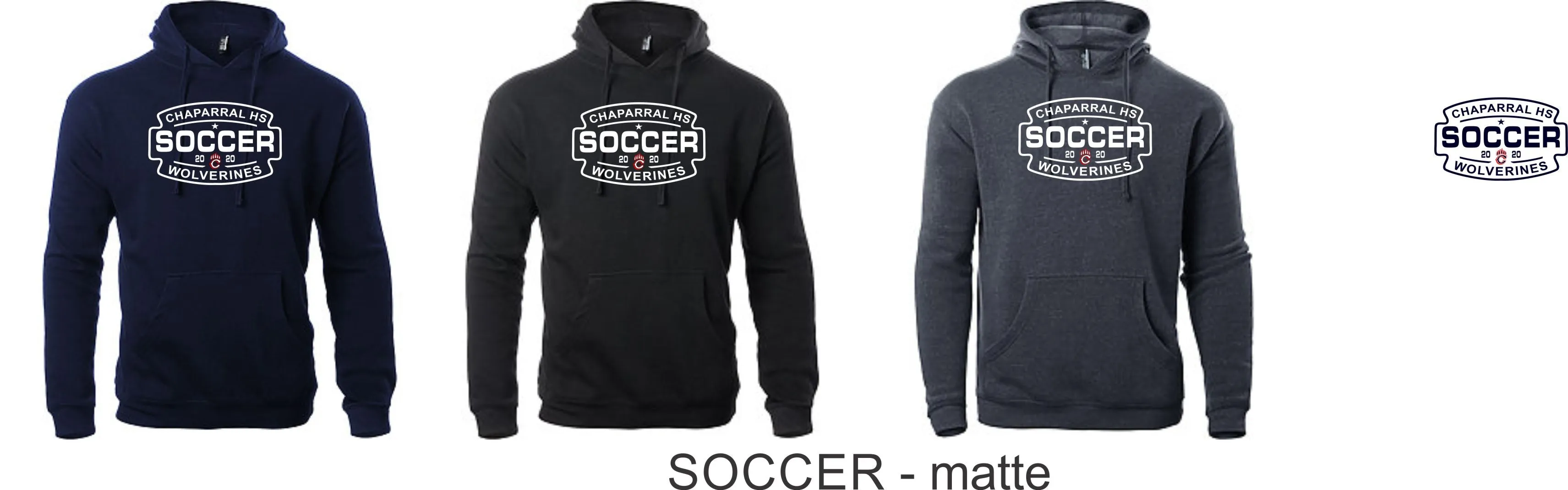 Chap Soccer Unisex Hoodie - 5 Designs- Matte or Glitter