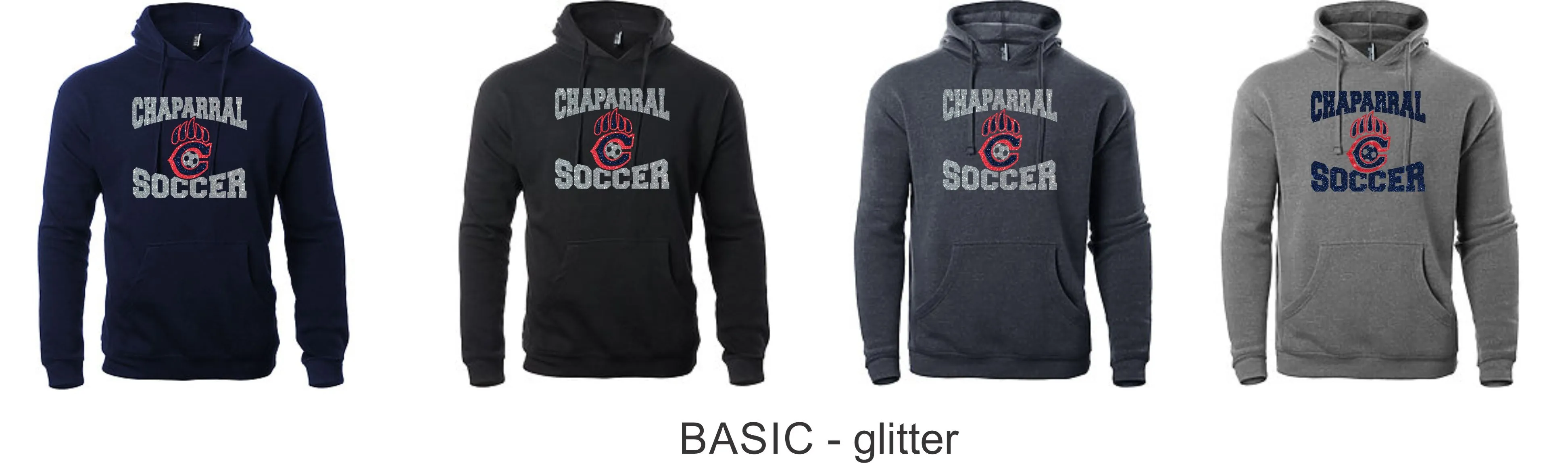 Chap Soccer Unisex Hoodie - 5 Designs- Matte or Glitter