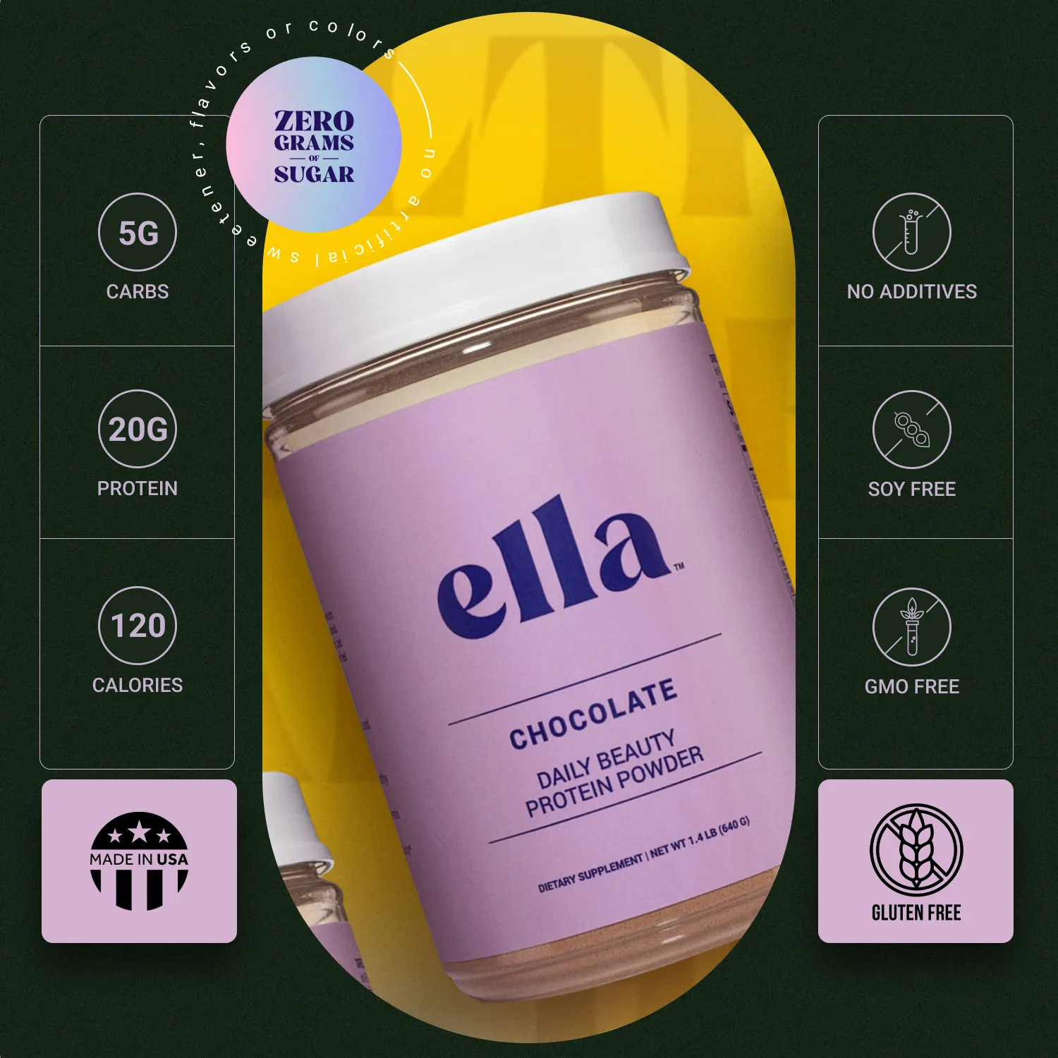 Chocolate Beauty Protein Powder | Ella