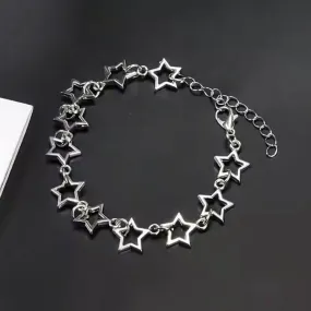 Chunky Hollow Star String Bracelet
