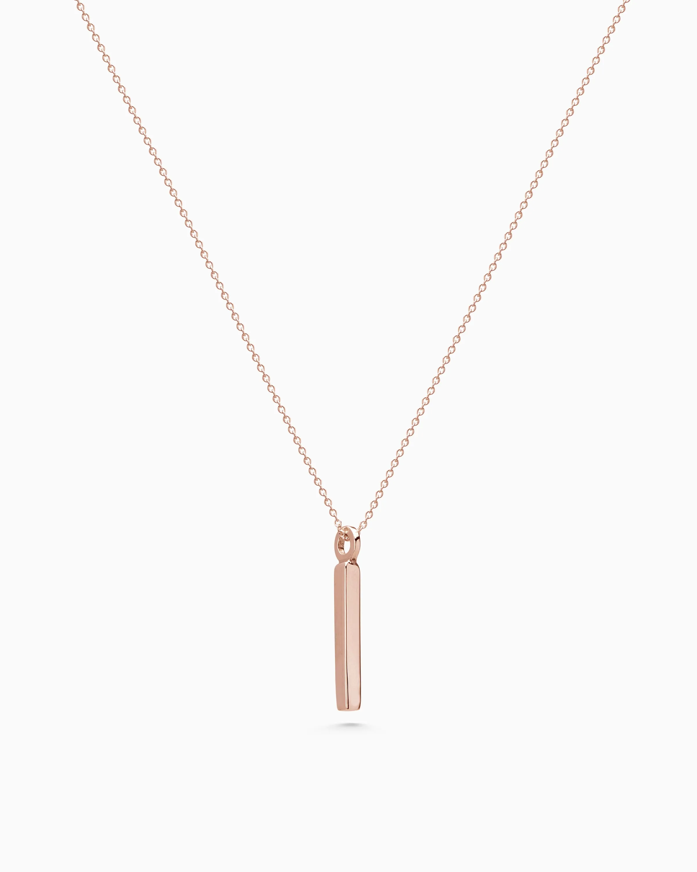 Custom Square Drop Pendant | Rose Gold