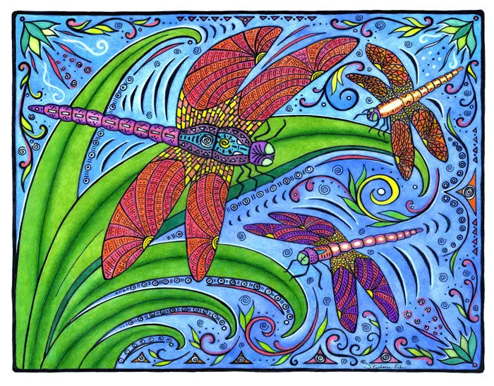 Dancing Dragonflies Print