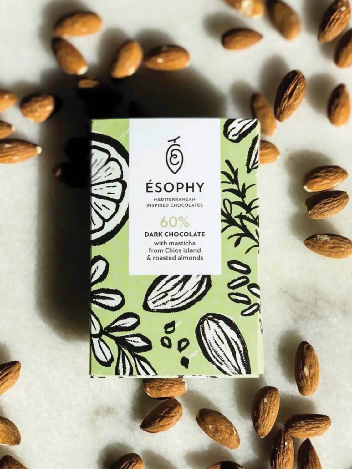 Esophy Masticha and Roasted Almonds Dark Chocolate