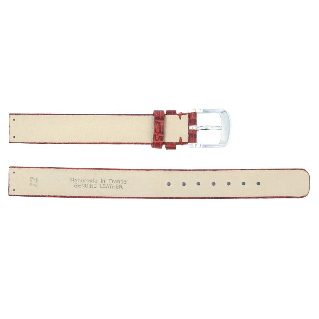 Euro Collection Skagen Style Teju Grain 12mm Leather Watch Strap