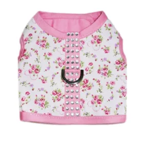 Floral Print with Lace and Rhinestones