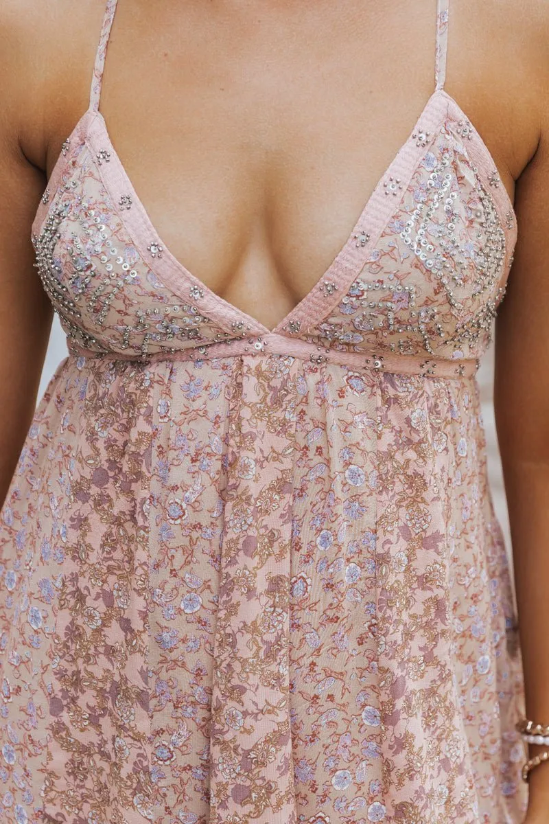 Free People Dusty Pink Forever Time Maxi Dress