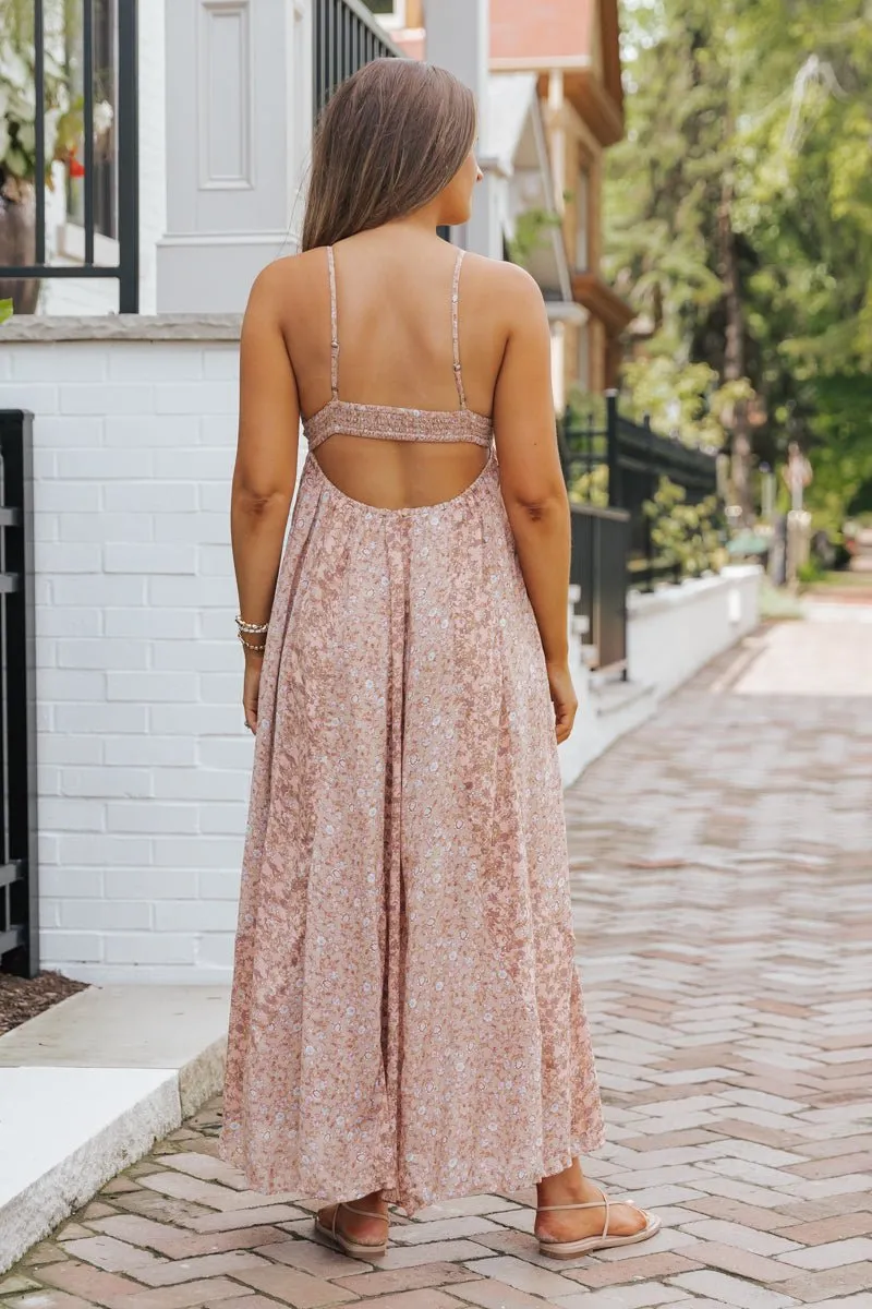 Free People Dusty Pink Forever Time Maxi Dress