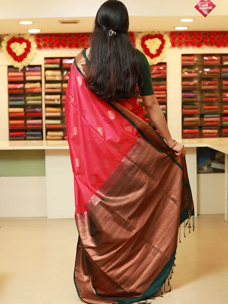 Full Body Bootta Work Saree with Traditional Border and Palla - Just ₹1800! ✨