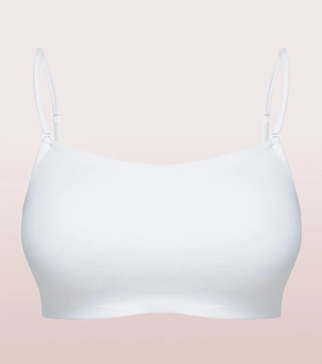 Full Coverage Non-Padded Wirefree Comfort Cami Detachable Bra