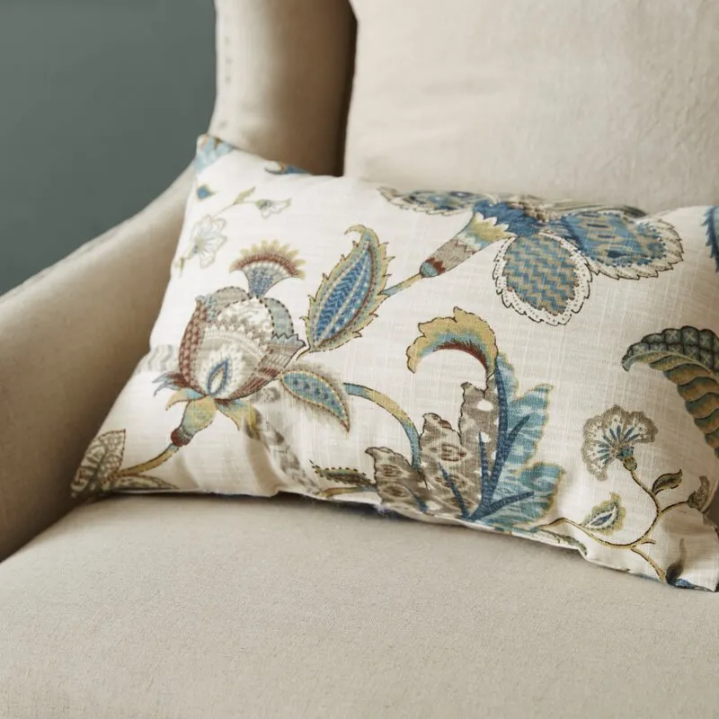 Gasland Cotton Reversible Floral Lumbar Pillow