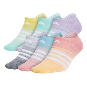 Girl's Adidas Space Dye 6Pk No Show Socks