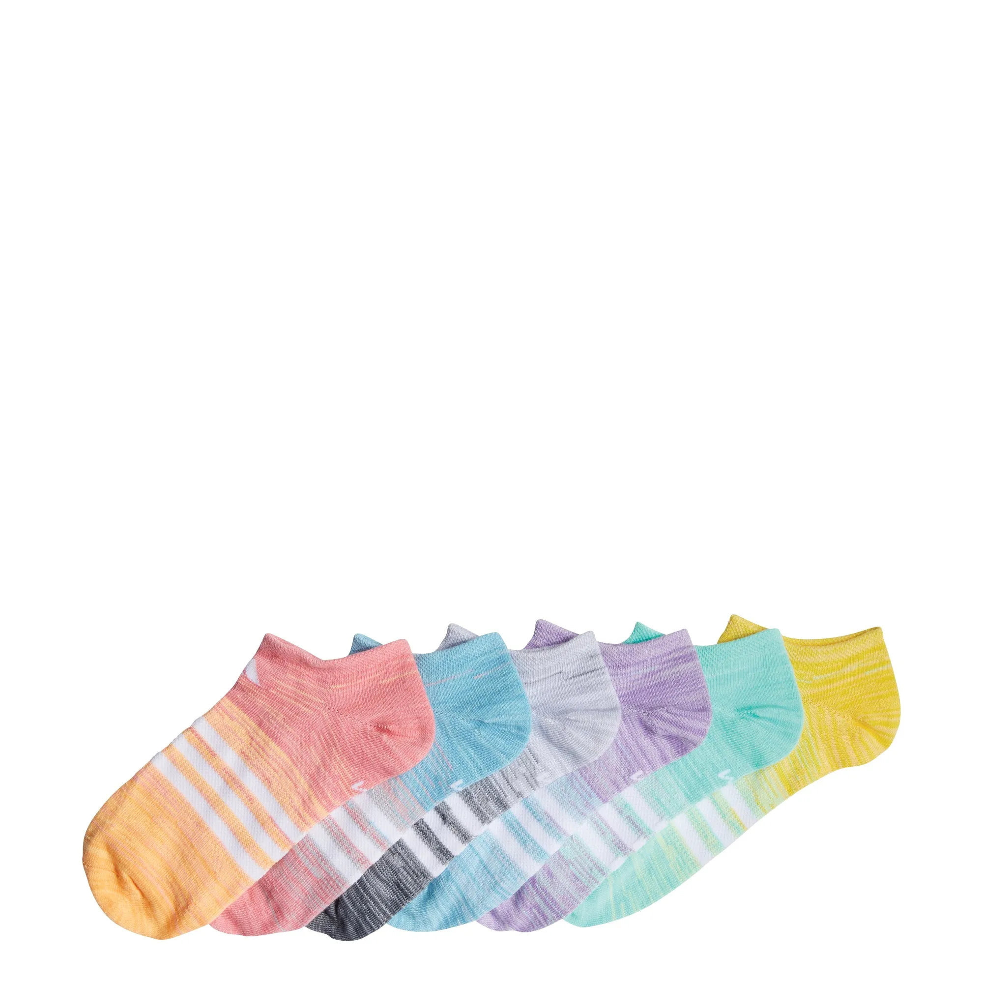 Girl's Adidas Space Dye 6Pk No Show Socks