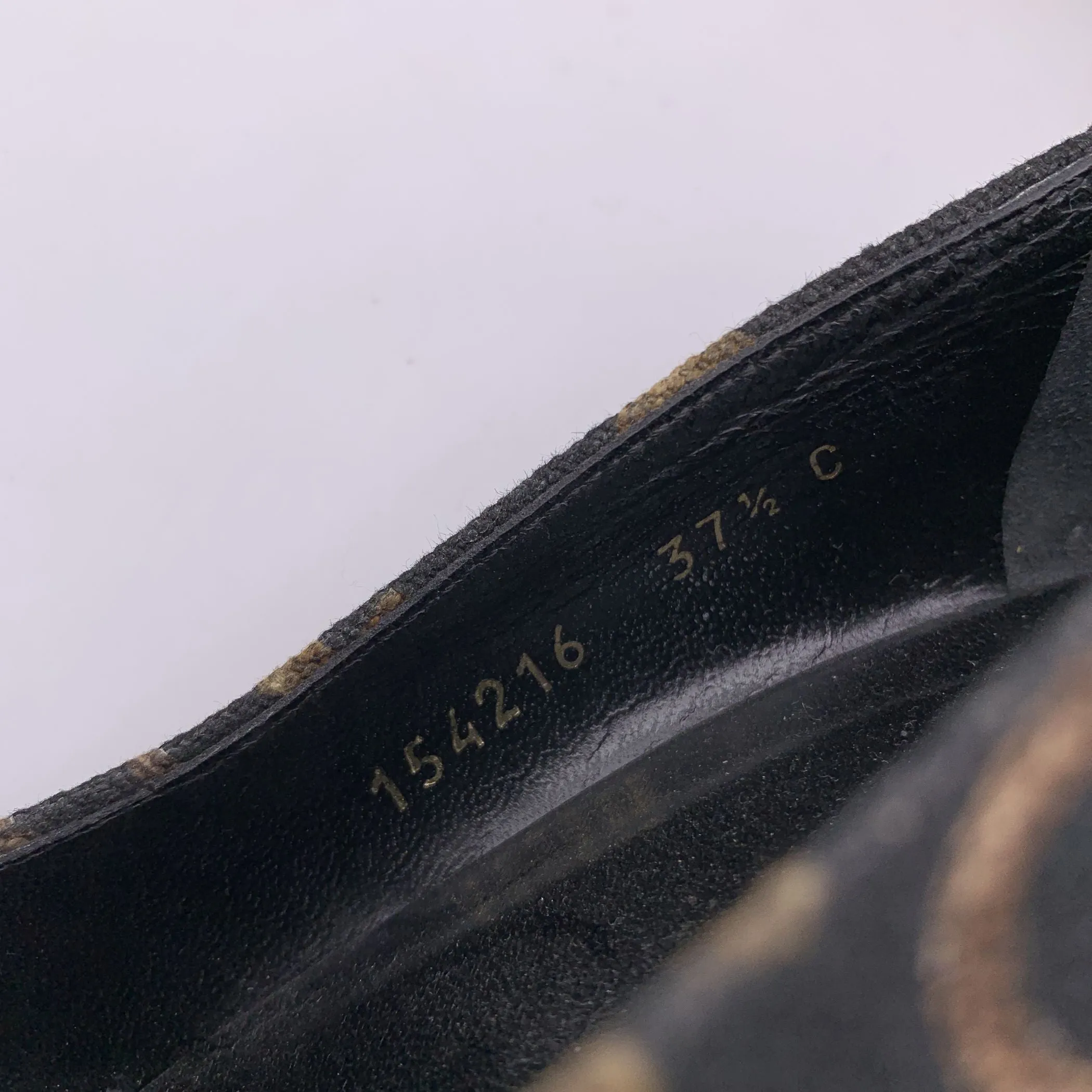 Gucci Black Horsebit Print Pumps Heels with Bamboo Horsebit Size 37.5