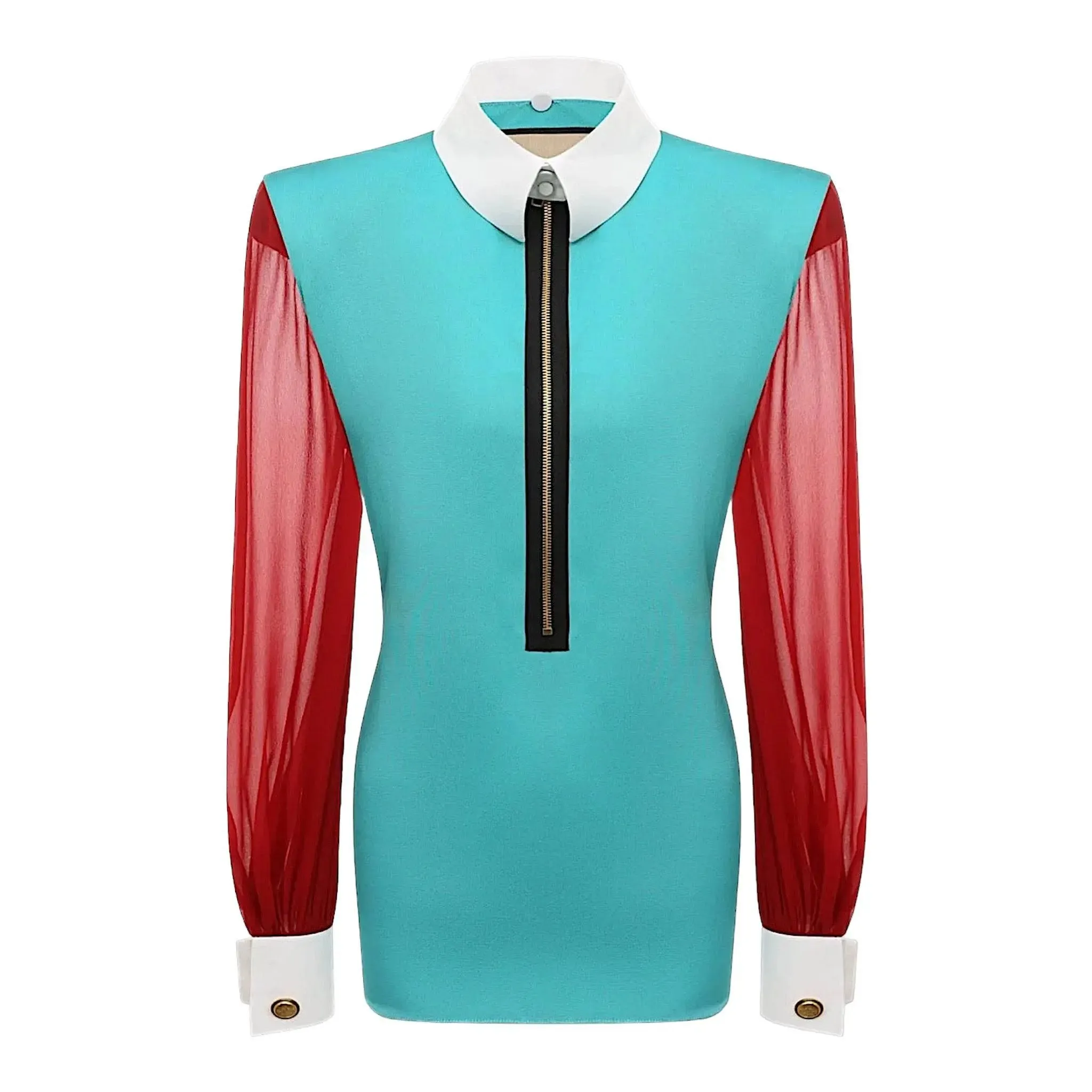 Gucci Detachable Collar Silk Faille Shirt