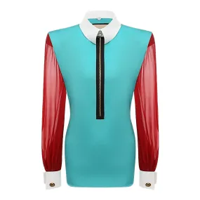 Gucci Detachable Collar Silk Faille Shirt