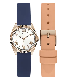 GUESS Ladies Rose Gold Tone Analog Watch Box Set