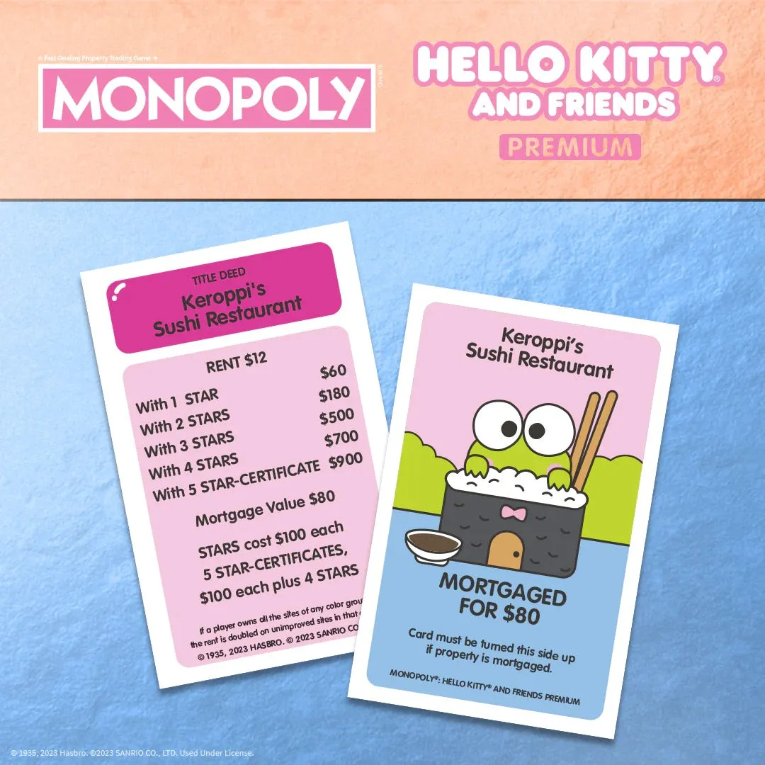 Hello Kitty & Friends Monopoly Board Game (Rose Gold Premium Edition)