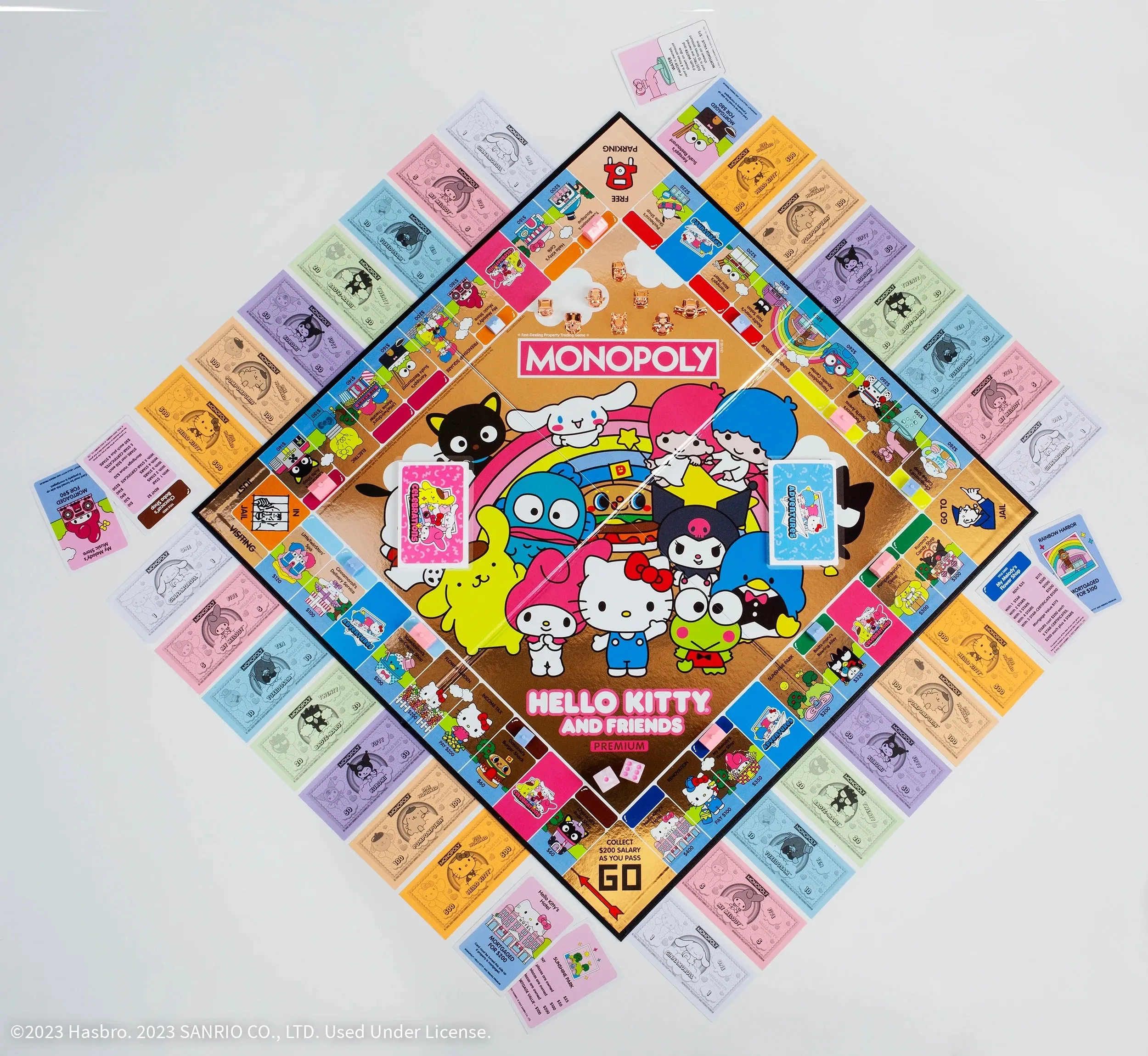 Hello Kitty & Friends Monopoly Board Game (Rose Gold Premium Edition)