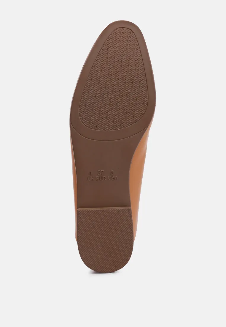 Horsebit Embellished Faux Leather Loafers By Ruw