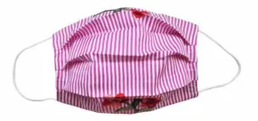 Hotpink Floral Fabric Face Mask (Adult)