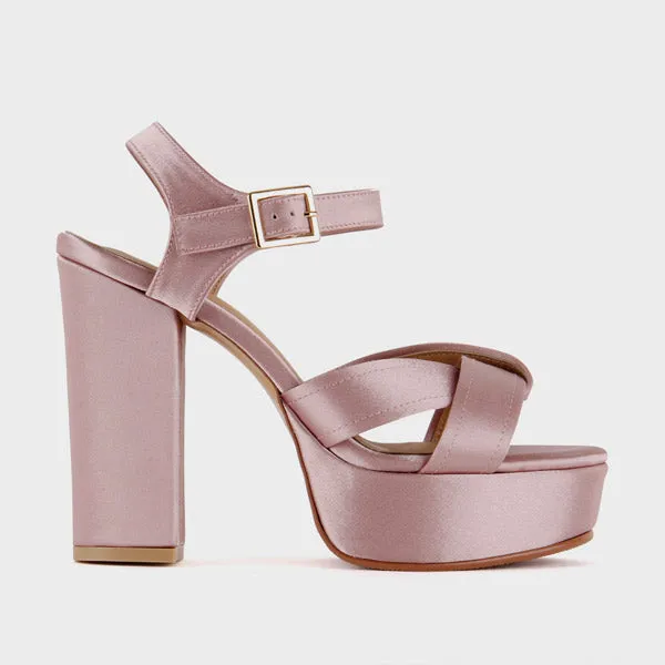 *LA LUNA- satin - champagne, 11/3cm Size UK 2