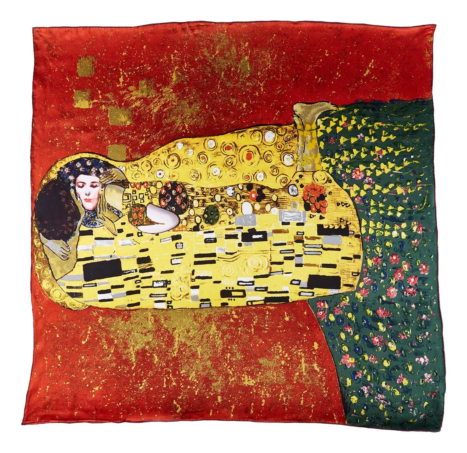 Large Square Silk Scarf Classic Painting The Kiss By Klimt SZD208