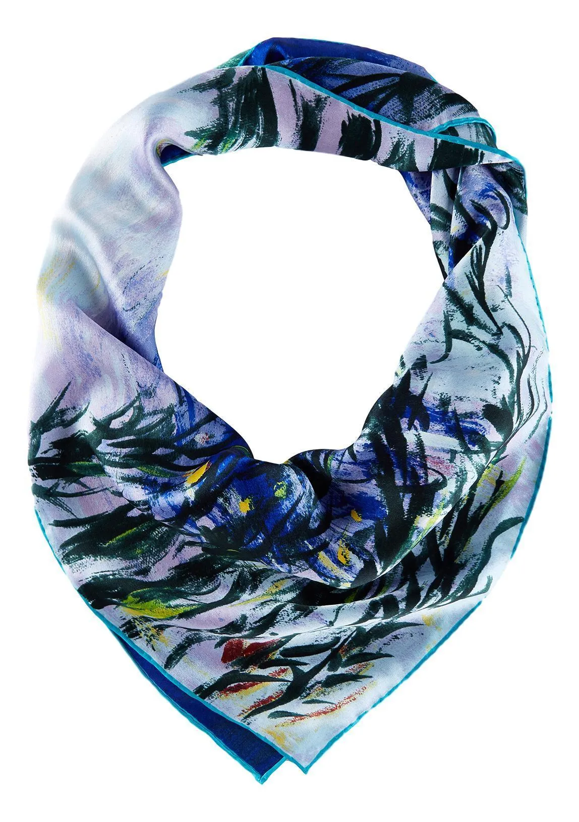 Large Square Silk Scarf Classic Painting Waterlilies by Monet SZD214