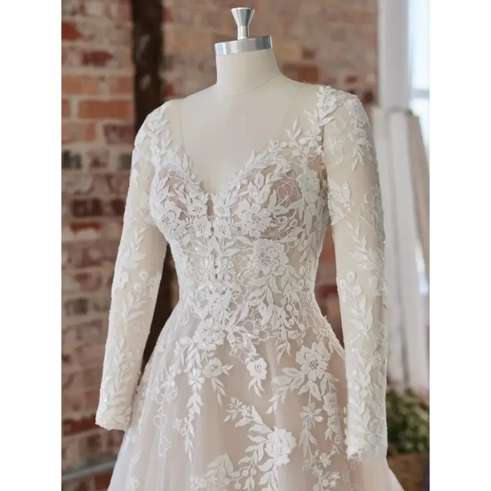 Maggie Sottero Diana Detachable Long Sleeves