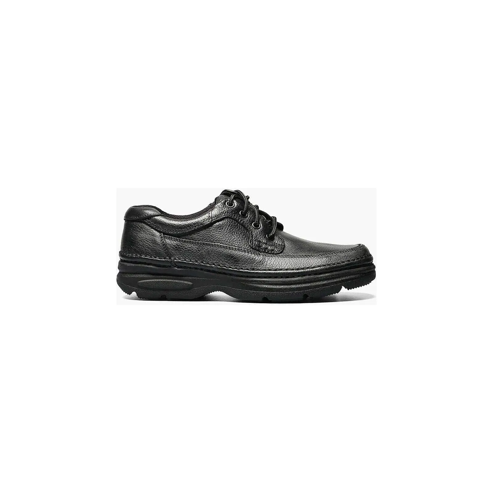 Nunn Bush Cameron Moc Toe Oxford Shoes Lightweight Black Tumbled 83890-78