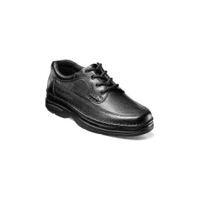 Nunn Bush Cameron Moc Toe Oxford Shoes Lightweight Black Tumbled 83890-78