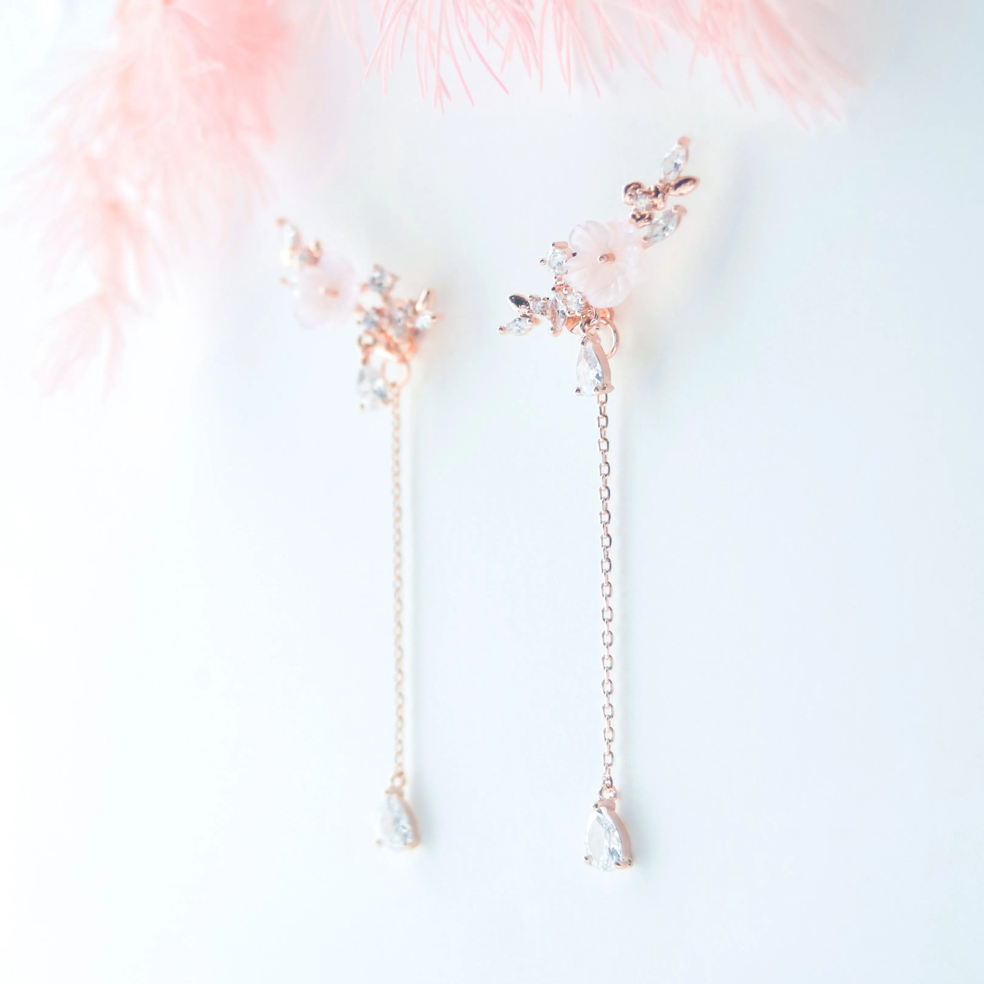 Pink Sakura Blooming Earrings