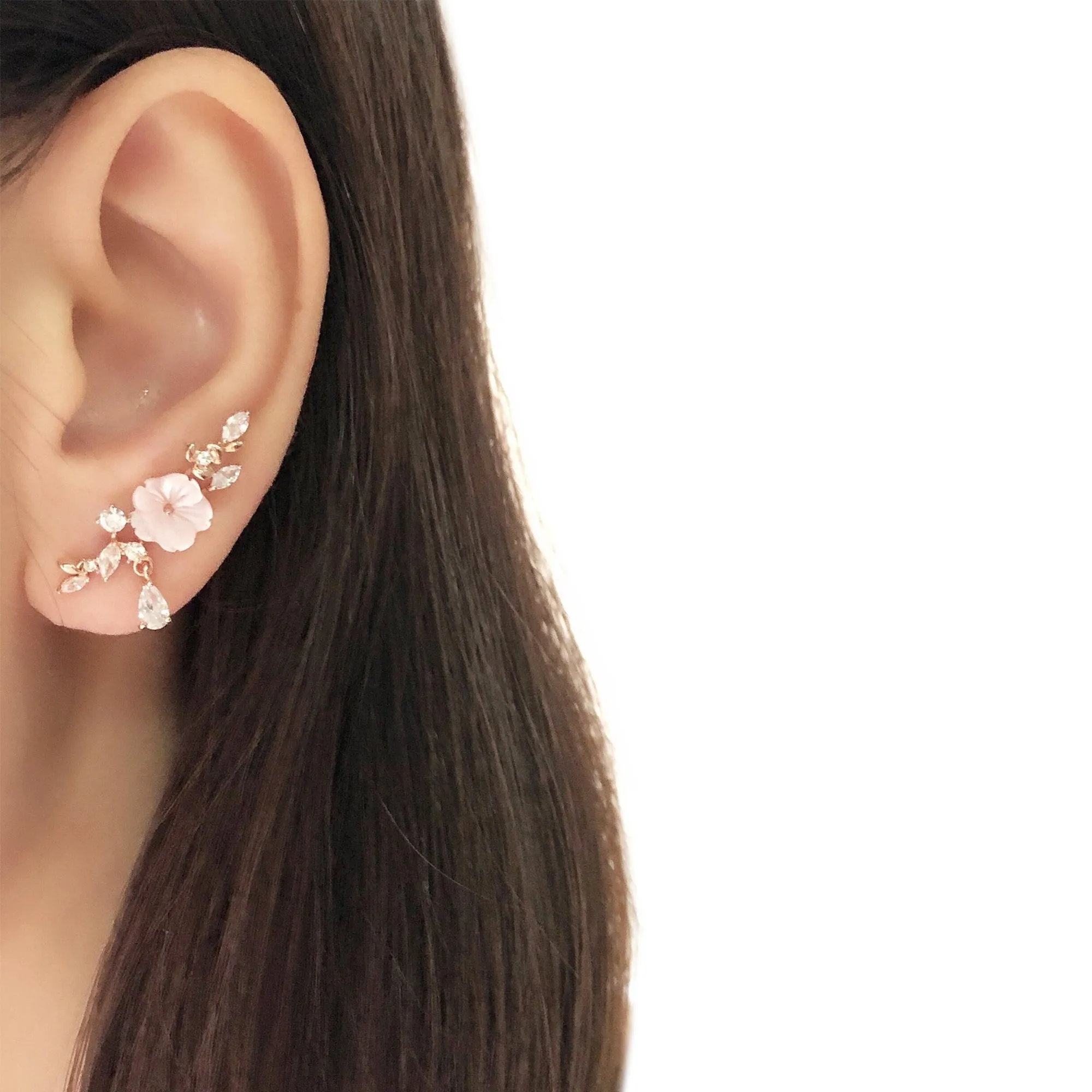 Pink Sakura Blooming Earrings