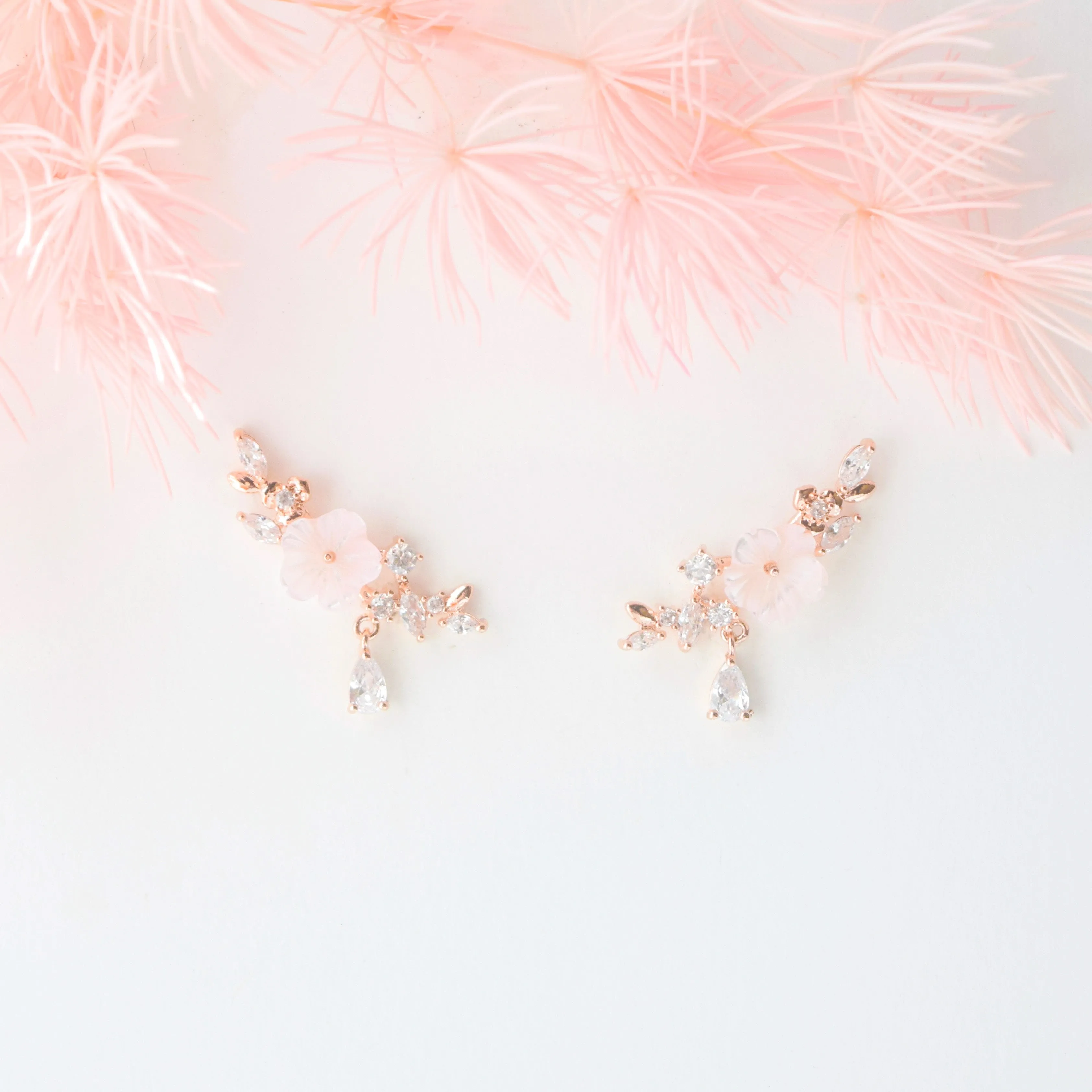 Pink Sakura Blooming Earrings