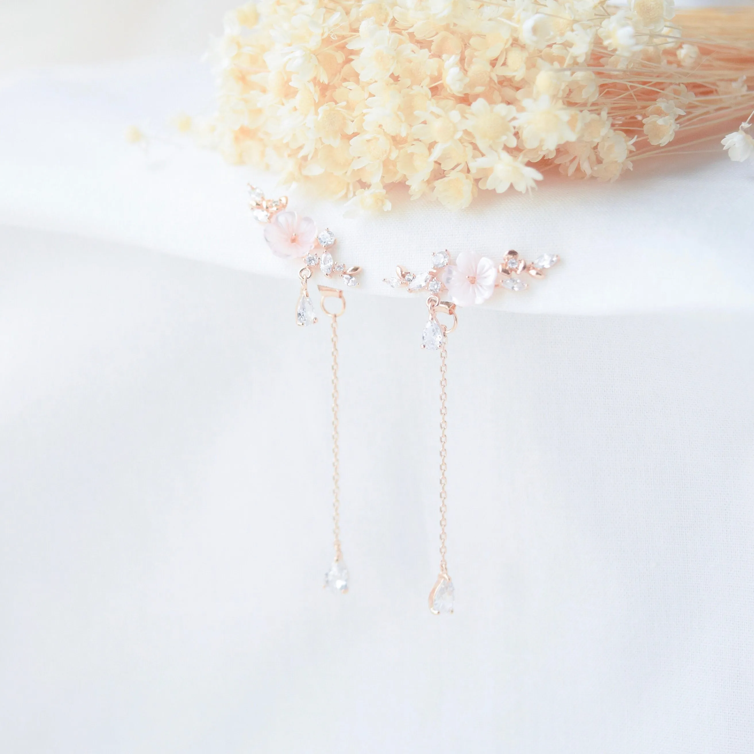 Pink Sakura Blooming Earrings