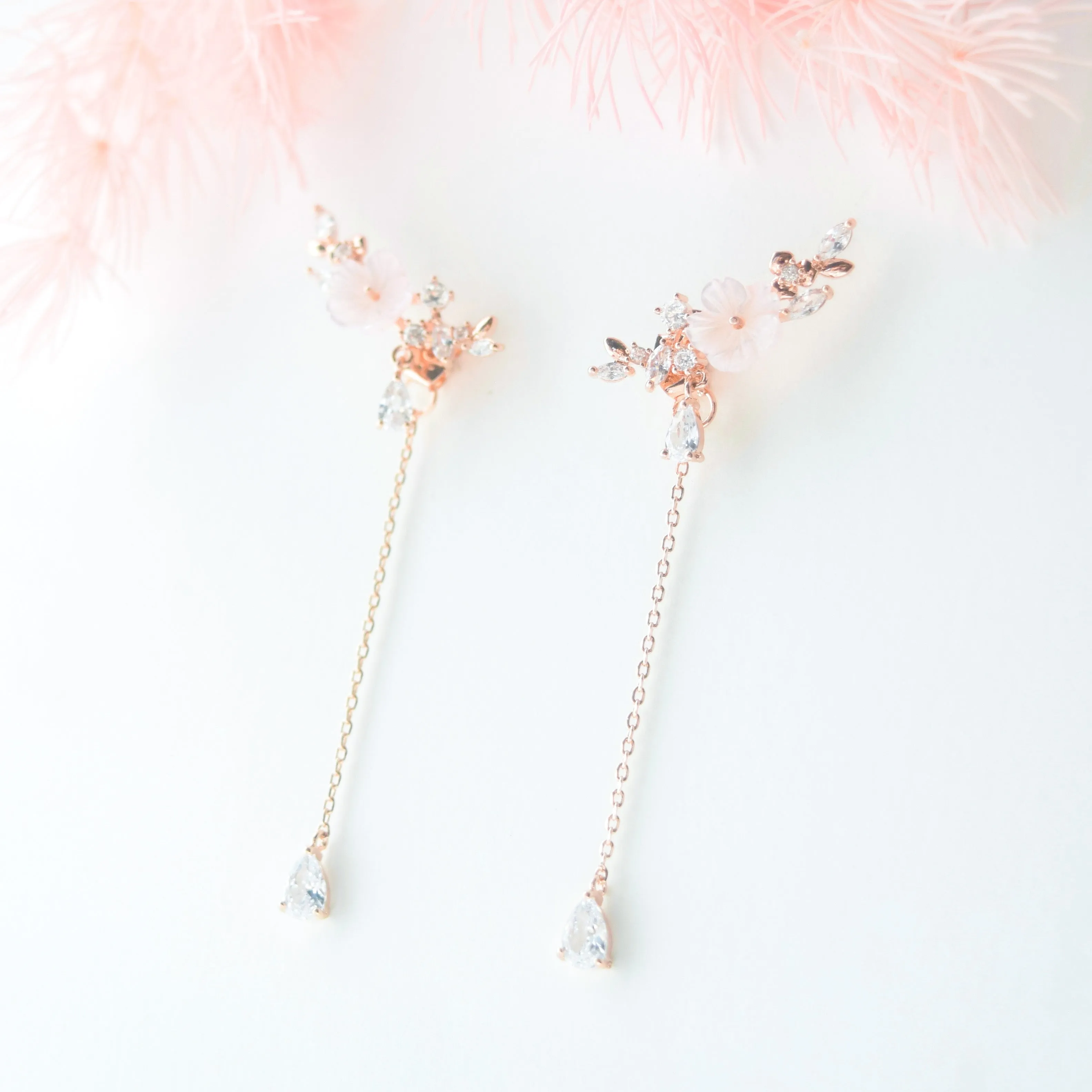 Pink Sakura Blooming Earrings