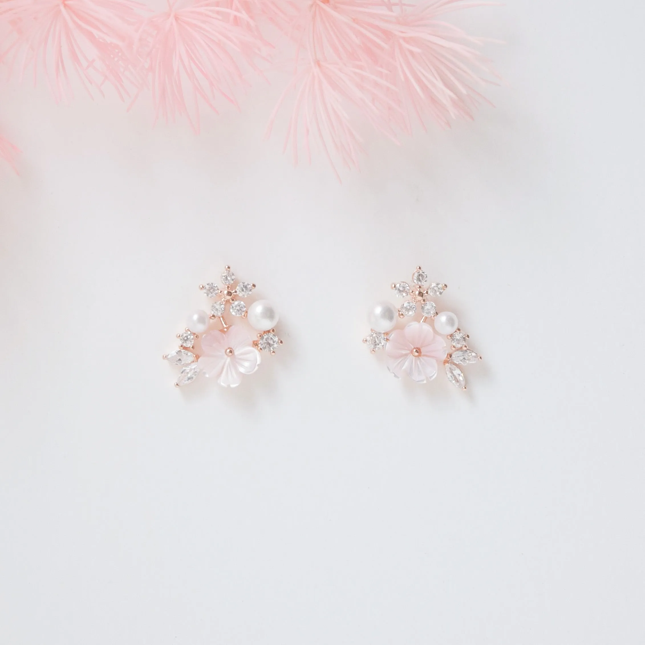 Pink Sakura Blushing Earrings