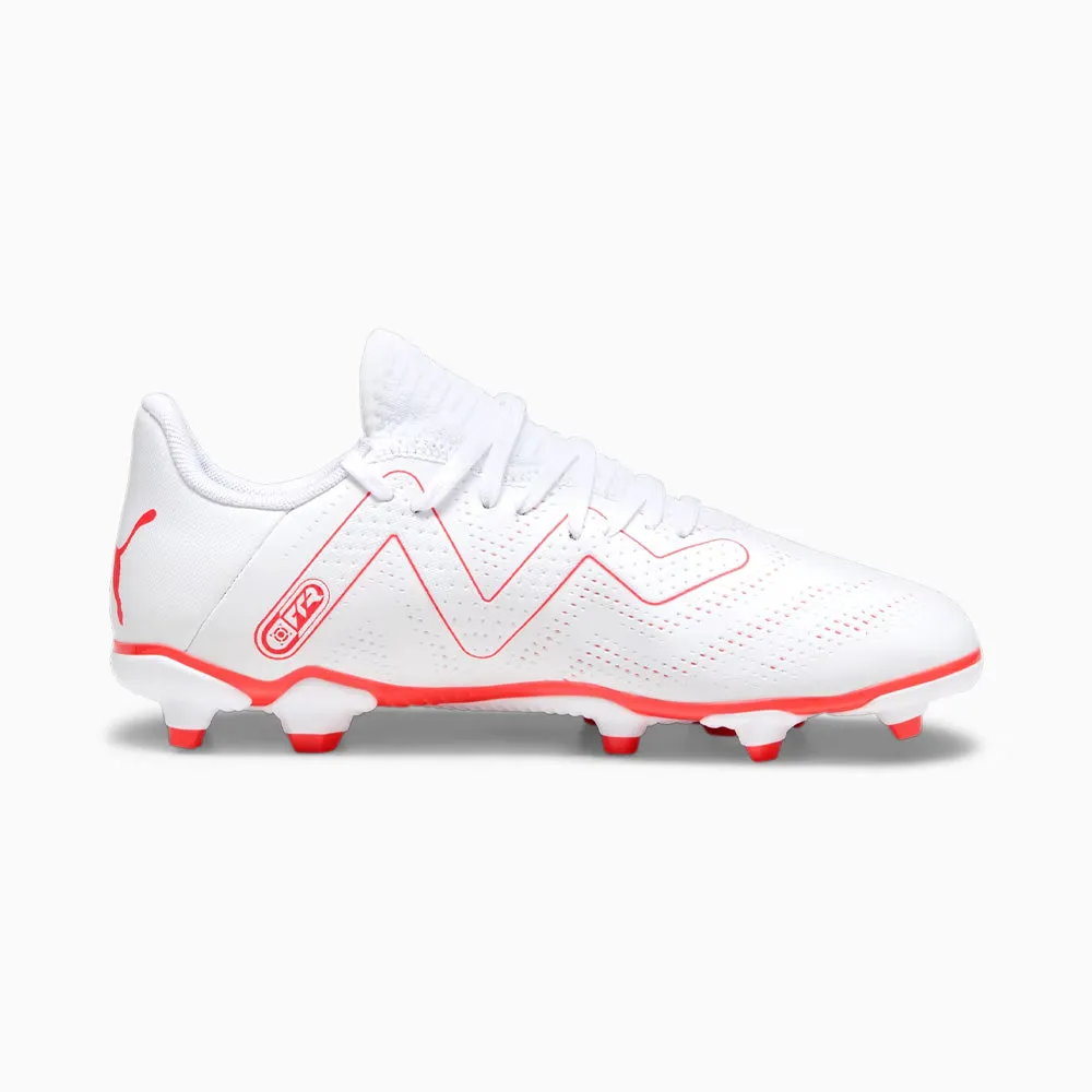 Puma Future Play FG/AG Jnr Football Boots (White/Fire Orchid)