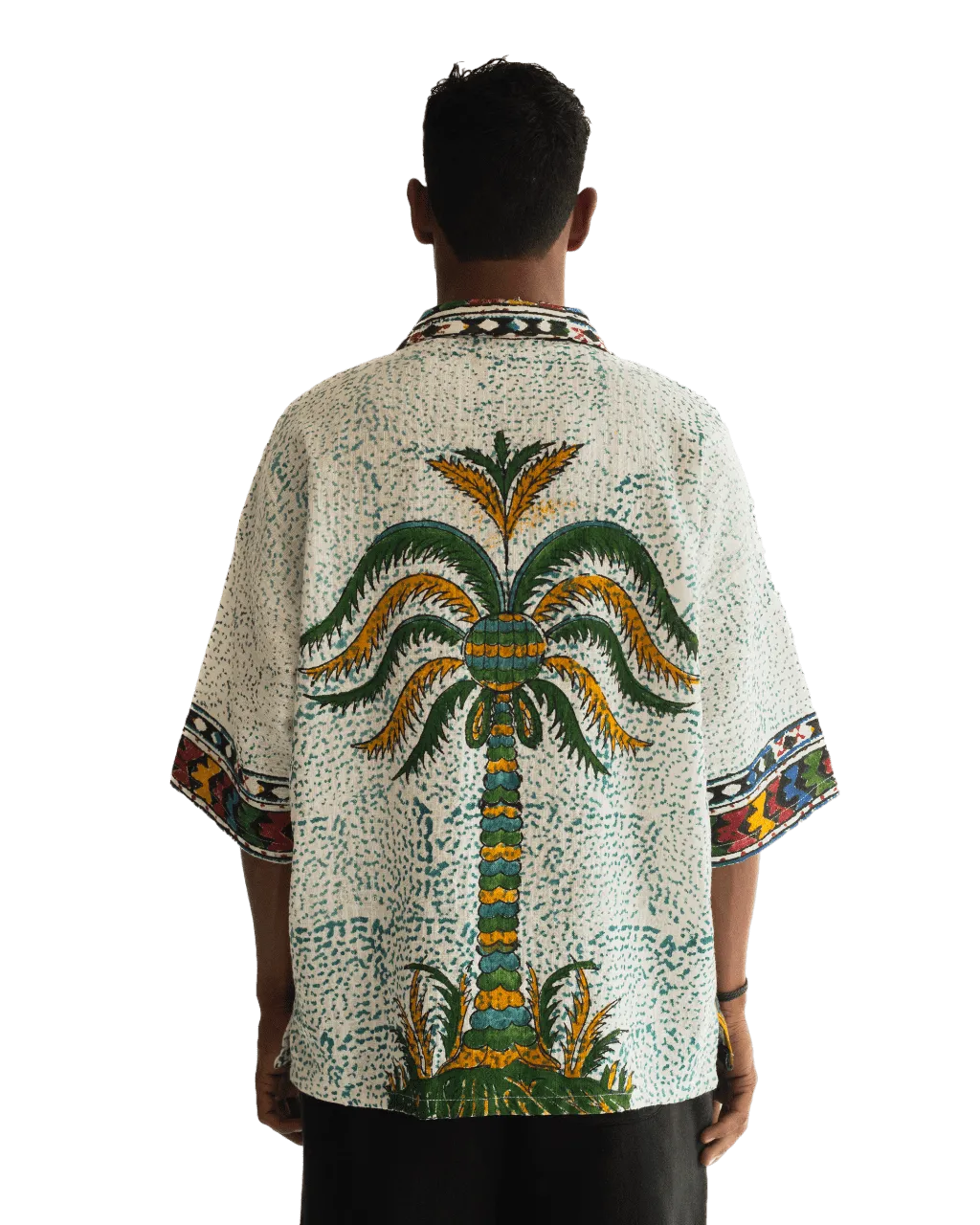 "ETERNAL FOREST" HAND BLOCK PRINT BUTTON DOWN