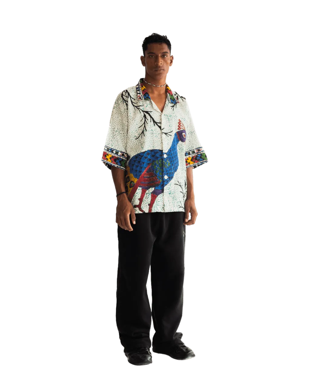 "ETERNAL FOREST" HAND BLOCK PRINT BUTTON DOWN